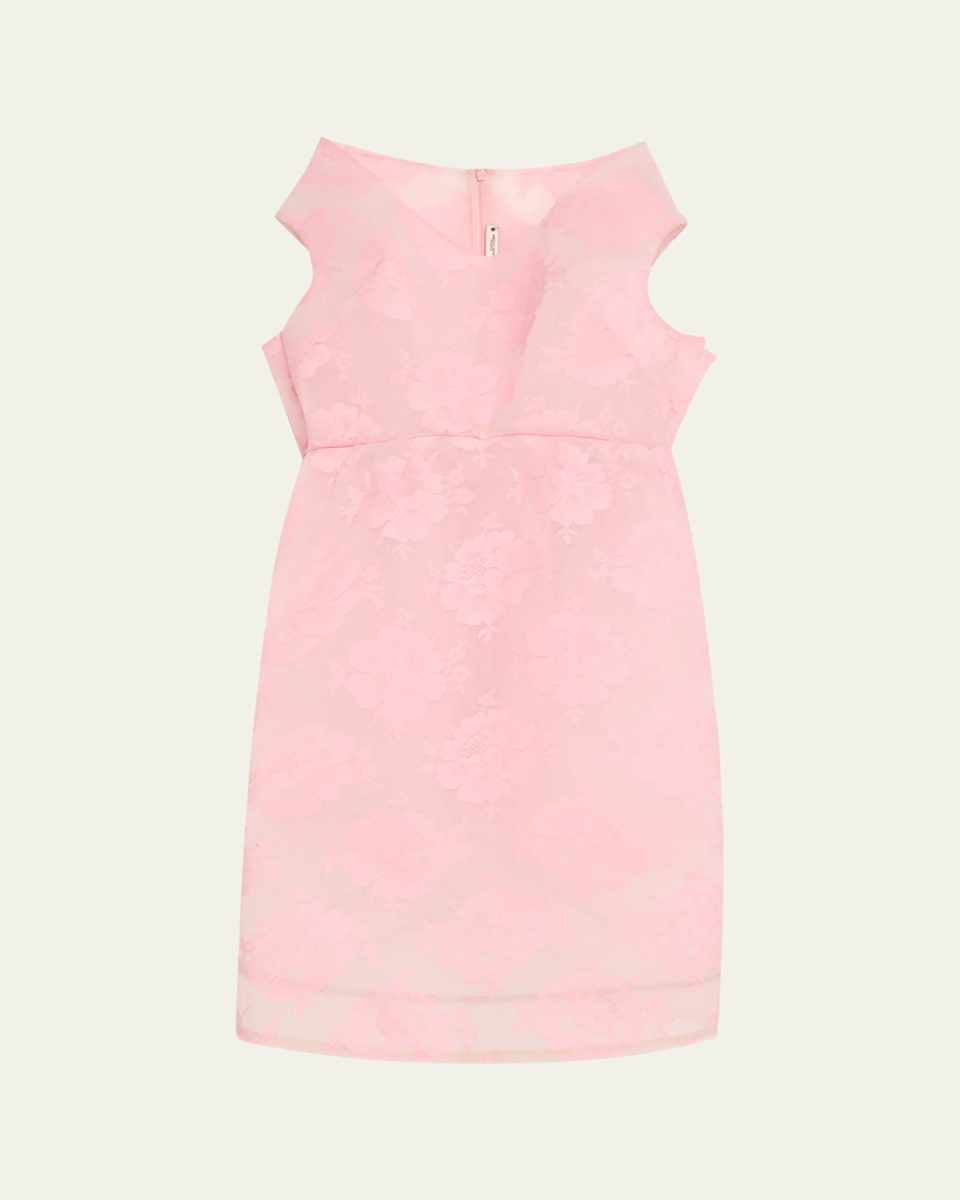 Structured Floral Lace Dress